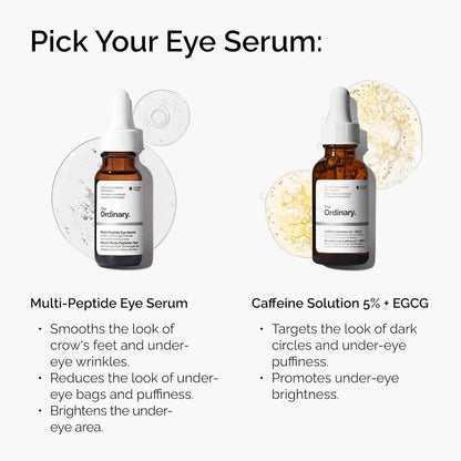 The Ordinary Multi-Peptide Eye Serum, Anti-Aging Formula for Crow’s Feet, Dark Circles & Puffiness