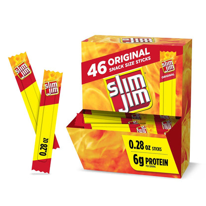 Slim_Jim_Smoked_Meat_Sticks,_Original_Flavor,_6g_Protein_Per_Serving,_Snack_Size,_Easter_Basket_Stuffer_for_Men,_0.28_oz._(46_Count)