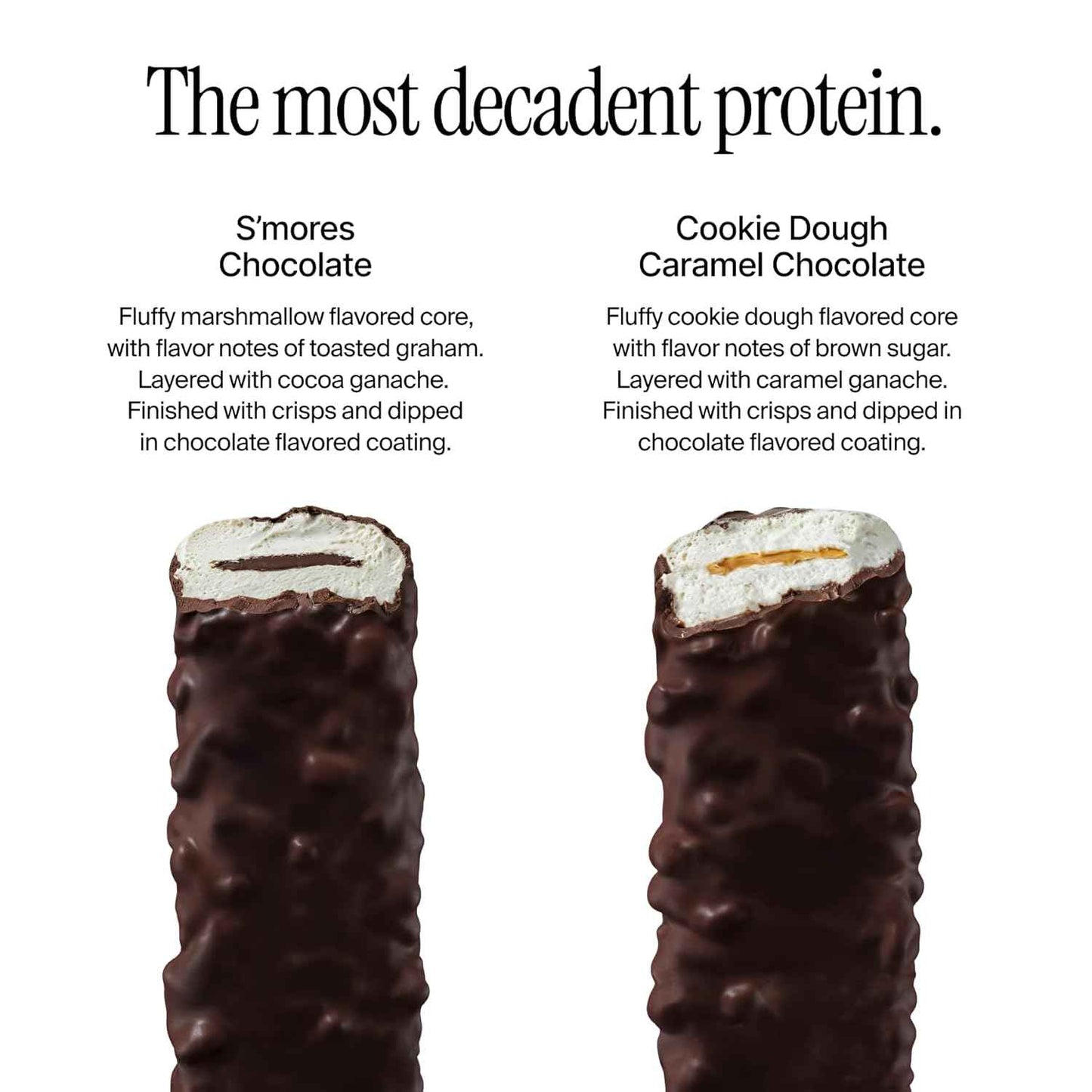 David Bronze High Protein Bars - Cookie Dough Caramel Chocolate Crunch & S'mores Chocolate Crunch Flavored Bar - 0g of Sugar, Low Carb, Gluten Free - 20g of Protein, 150 Calories - On-The-Go Snack, Pack of 8