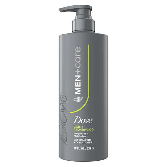 DOVE_MEN_+_CARE_Shampoo_1_count_Lime_&_Cedar_for_Real_Hair_that_Powers_Up_Hair_Strength,_with_Invigorating_&_Moisturizing_Results,_18_Fl_oz