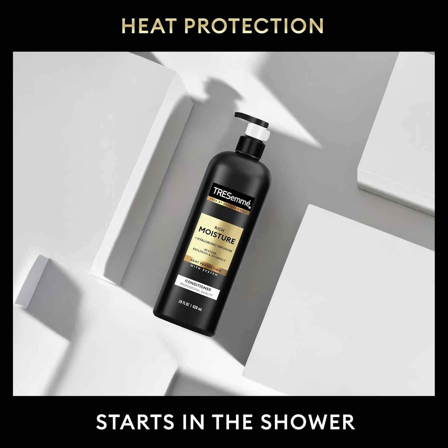 TRESemmé Rich Moisture Hydrating Shampoo 3 Count for Dry Hair Formulated With Pro Style Technology 28 Fl Oz