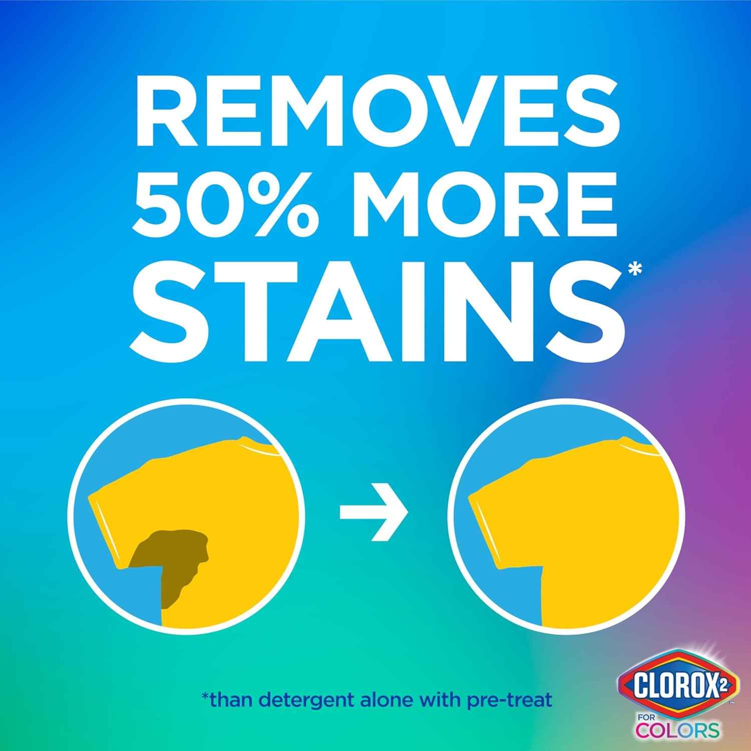 Clorox 2 for Colors - Stain Remover and Color Brightener Packs, 40 Count
