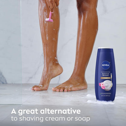 NIVEA_Nourishing_Botanical_Blossom_Body_Wash_with_Nourishing_Serum,_Moisturizing_Body_Wash_for_Women,_Enriched_with_Provitamin_B5_and_Vitamin_E,_20_Fl_Oz_Bottle