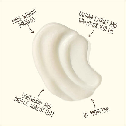 Sun Bum Revitalizing Air Dry Cream - Anti Frizz Styling Cream with Banana Extract and Sunflower Oil - Vegan - Without Parabens - UV Protecting - Helps Smooth and Enhance Natural Hair Texture - 6 fl oz