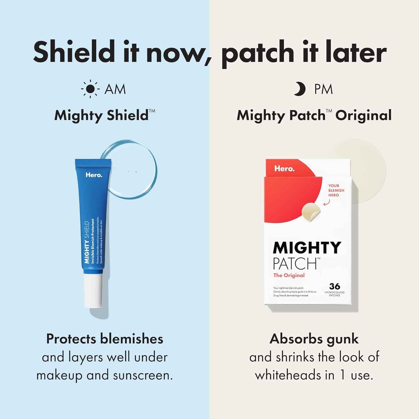 HERO COSMETICS Mighty Shield™ Liquid Patch Invisible Blemish Protectant for Pimples, Zits, and Blemish Wounds. Fast-Drying and Protects Blemishes from Makeup, Sunscreen
