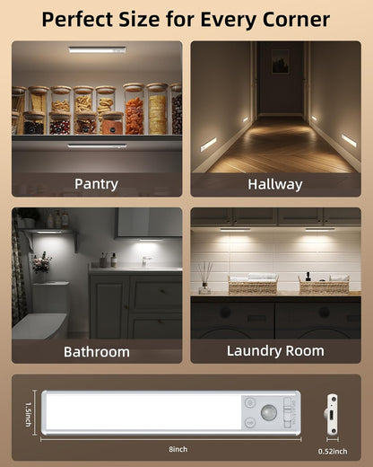 EZVALO_Under_Cabinet_Lighting,_2400mAh_Rechargeable_Motion_Sensor_Light_Indoor,_3_Color_Temps,_5-Level_Dimmable_Magnetic_Wireless_Closet_Lights_for_Kitchen,_Pantry,_Stairs_(2_Pack)