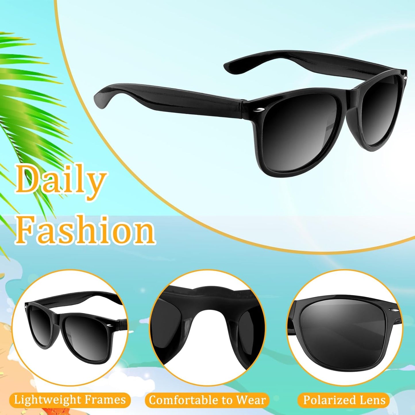ASTARON_Black_Sunglasses_Bulk,_6/12/24/48_Pack_Sunglasses_Party_Favors_for_Summer_Beach_Pool_Birthday_Wedding_Party_Supplies
