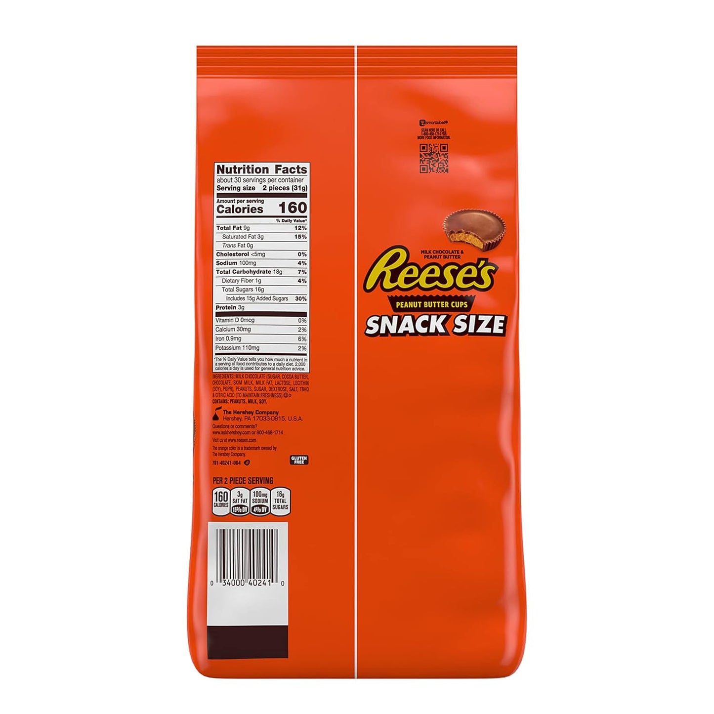 REESE'S_Milk_Chocolate_Snack_Size_Peanut_Butter_Cups,_Candy_Bag,_33_oz_(60_Pieces)