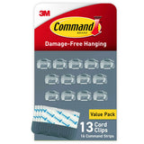 Command Round Cord Clips, Damage-Free Hanging Cable Clips, No Tools Wall Clips for Hanging Electrical Cables of Christmas Decorations