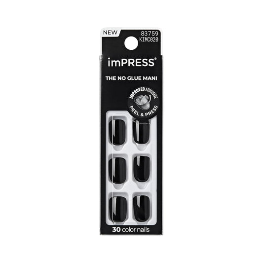 KISS_imPRESS_No_Glue_Mani_Press_On_Nails,_Color,_'All_Black',_Black,_Short_Size,_Squoval_Shape,_Includes_30_Nails,_Prep_Pad,_Instructions_Sheet,_1_Manicure_Stick,_1_Mini_File
