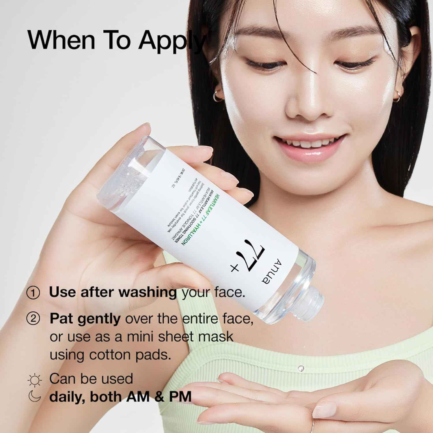 Anua Heartleaf 77 Soothing Toner, Moisturizing & Calming Facial Toner for Glass Skin, Hyaluronic Acid, Lightweight Hydration for Sensitive Skin, Redness Relief,Skin Cooling,Korean Skin Care