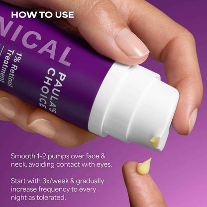 Paula's Choice CLINICAL 1% Retinol Face Treatment with Peptides, Vitamin C & Licorice Extract, Anti-Aging Skin Care Serum, Fine Lines & Wrinkles, Fragrance Free
