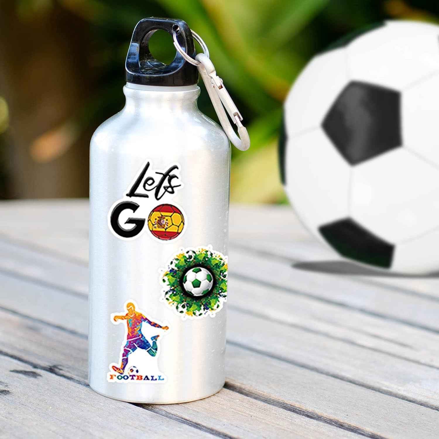 100PCS Soccer Stickers for Boys Girls Kids Teens, Vinyl Waterproof Soccer Stickers for Water Bottles, Laptops, Goodie Bag Stuffers, 2026 Soccer World Cup Party Favors
