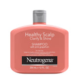 Neutrogena Exfoliating Healthy Scalp Clarifying Shampoo for Oily Hair & Scalp, Pink Grapefruit pH-Balanced Anti-Residue Formula Adds Shine, Sulfate, Paraben & Phthalate-Free, Color-Safe, 12 Fl Oz