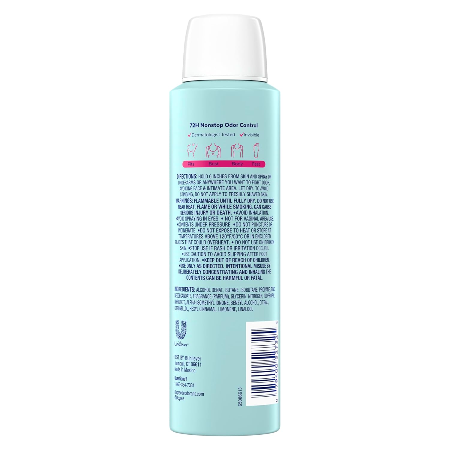 Degree_Women_Deodorant_Spray_Rose_and_Waterlily_Scent_Aluminum_Free_72H_Odor_Protection_2.9_FO