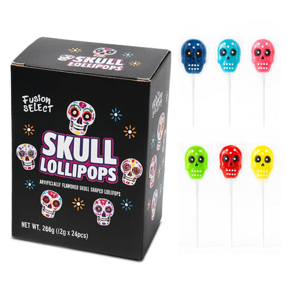 Fusion Select Candy Lollipops - Halloween Suckers - Trick or Treat Candies for Kids - Frankenstein's Monster, Jack o Lantern, Ghost & Witch Hat Sweets - Individually Wrapped - 30 Per Box - Eco House Kit