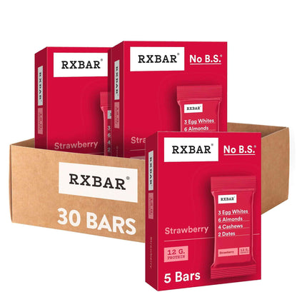 RXBAR Protein Bars, 12g Protein, Gluten Free Snacks, Strawberry