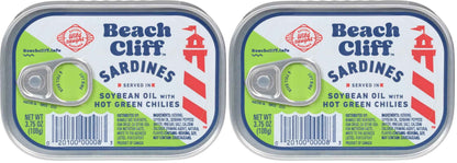 Beach Cliff Wild Caught Sardines, 3.75 oz Can - 13g Protein per Serving - Gluten Free, Keto Friendly - Great for Pasta & Seafood Recipes