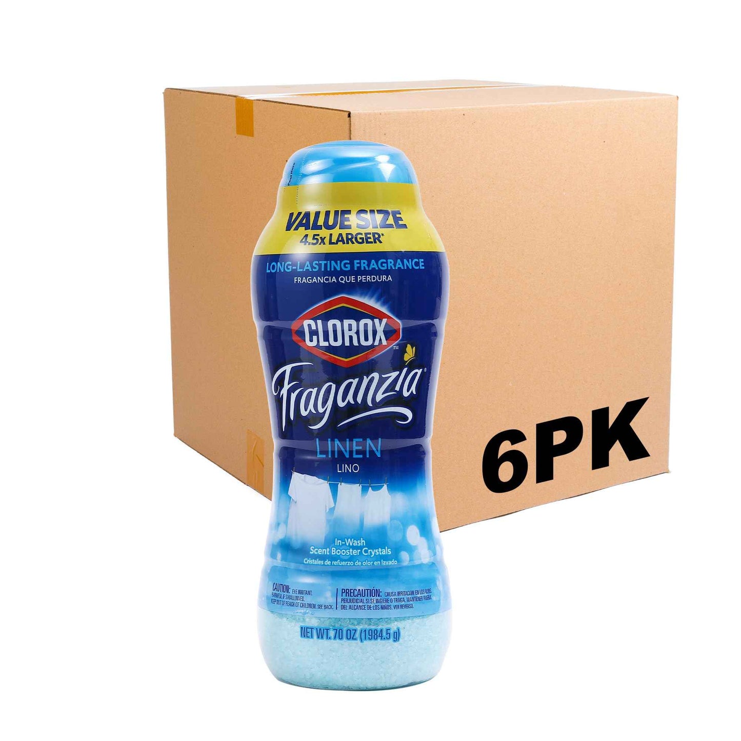 Clorox Fraganzia Laundry Scent Booster Crystals, In-Wash Fragrance Beads for Fresh-Smelling Clothes & Linens, Safe for All Fabrics & Colors, Easy-Pour Bottle