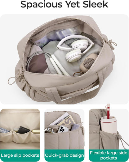 BAGSMART_Gym_Bag_for_Women,_Duffle_Bag_for_Travel_with_Wet_Pocket,_Lightweight_Carry_on_Weekender_Duffel,_Water_Resistant
