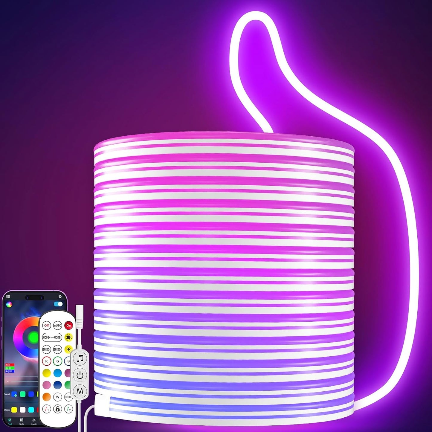 LED_Neon_Rope_Lights,_13.1ft/16.4ft/19.68ft_RGB_LED_Light_Strip,_24V_Music_Sync_App/Remote_Control_DIY_Rope_Light,_IP67_Waterproof_Gaming_Neon_Strip_Lights_for_Bedroom_Indoor_Oudoor_Decor