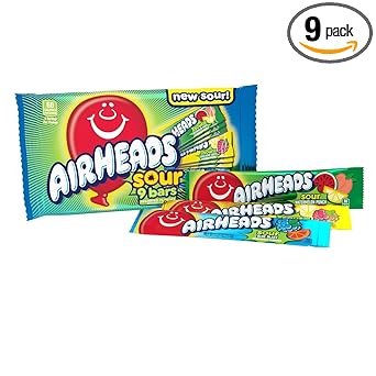 🎁 Airheads Candy Bars, Variety Bulk Box, Chewy Full Size Fruit Taffy, Gifts, Holiday, Parties, Concessions, Pantry, Non-Melting, Party, 60 Individually Wrapped Full Size Bars (100% off)
