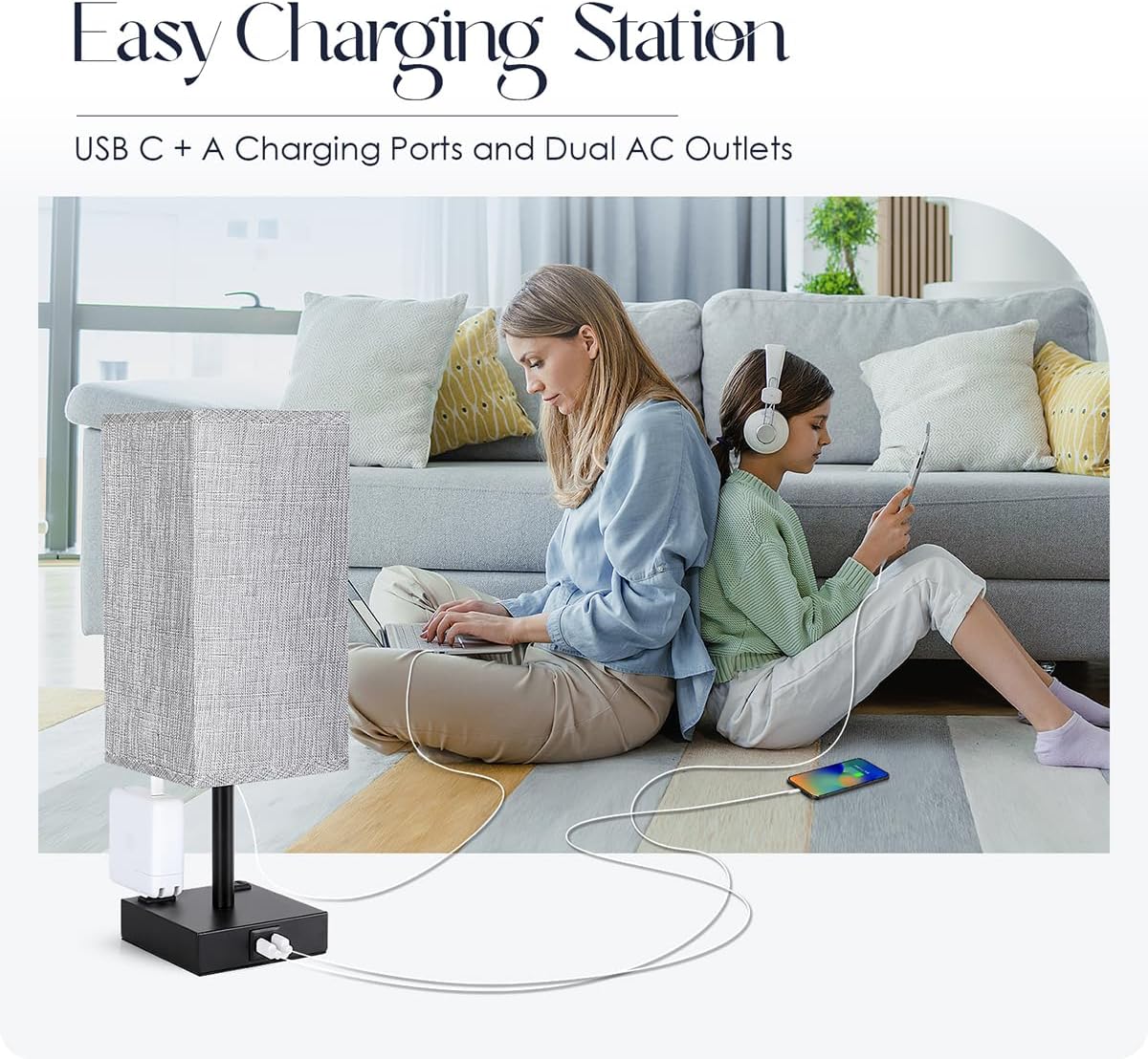 Soilsiu_Bedside_Table_Lamp_for_Bedroom_-_Touch_Small_Lamp_with_USB_C+A_Charging_Ports_&_AC_Outlets,_3_Way_Dimmable_Nightstand_Light_for_Living_Room_(LED_Bulb_Included,_Grey)