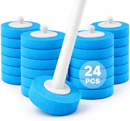 CiLoN_Wall-Mounted_Disposable_Toilet_Brush_Kit_and_Sponge_Head_Refills._(24pcs_Refill_Heads)