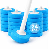CiLoN Wall-Mounted Disposable Toilet Brush Kit and Sponge Head Refills. (24pcs Refill Heads)