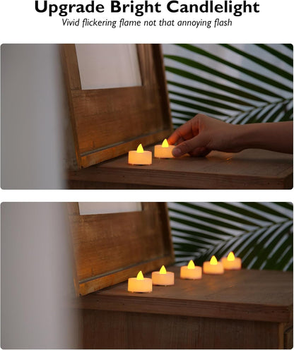 BEICHI_Flameless_TeaLights_Candles_with_Timer,6_Hours_On_and_18_Hours_Off_in_24_Hours_Cycle_Automatically,Pack_of_12_Battery_Operated_LED_Tea_Lights_Flickering_Votive_Candles_Timer_Warm_Yellow_Light