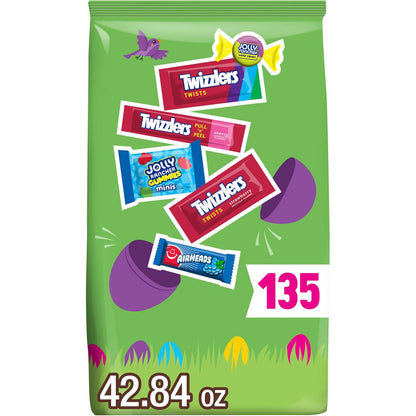 JOLLY_RANCHER,_TWIZZLERS,_and_AIRHEADS_Assorted_Fruit_Flavored,_Easter_Candy_Bulk_Bag,_42.84_oz_(135_Pieces)