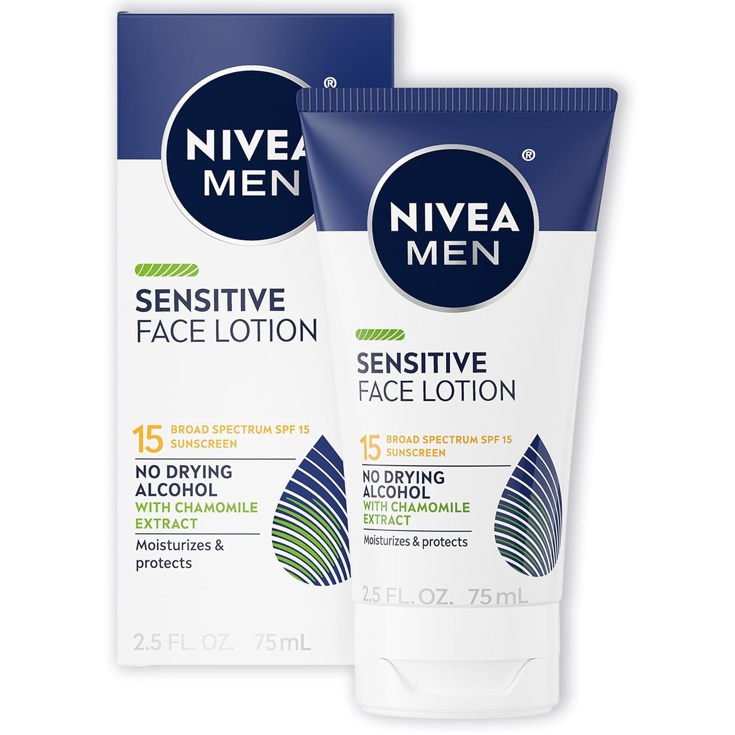 NIVEA_MEN_Sensitive_Face_Lotion_with_SPF_15,_Broad_Spectrum_Sunscreen,_3_Pack_of_2.5_Fl_Oz_Tubes