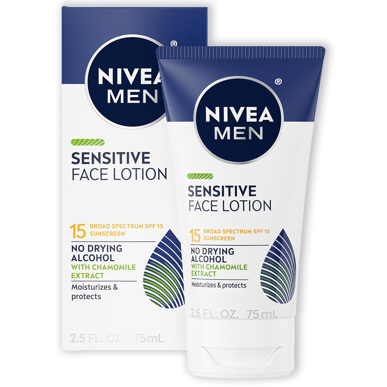 NIVEA_MEN_Sensitive_Face_Lotion_with_SPF_15,_Broad_Spectrum_Sunscreen,_3_Pack_of_2.5_Fl_Oz_Tubes