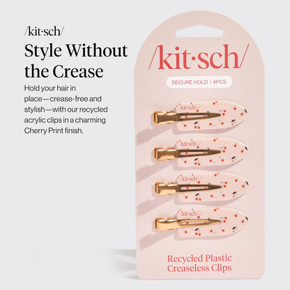 Kitsch_Creaseless_Hair_Clips_for_Women_-_No_Crease,_No_Bend_Hair_Clips_for_Styling,_Bangs,_Makeup_Application,_Face_Wash_-_Recycled_Acrylic_-_Cherry_Print_|_Ideal_Gifts_for_Women,_4pcs