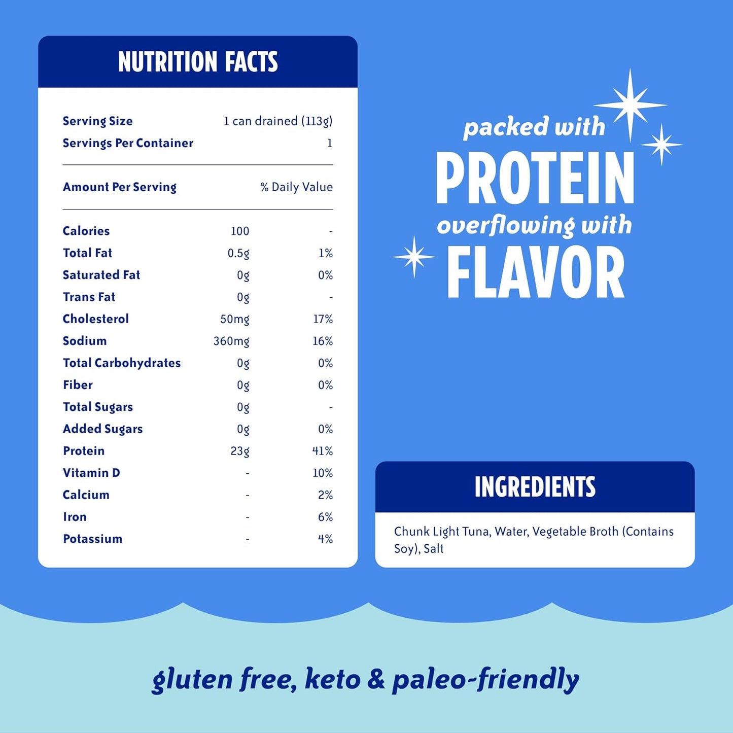 Chicken_of_the_Sea_Wild_Caught_Chunk_Light_Tuna,_5_Ounce_Cans,_10-Count_–_High_Protein_100%_Classic_Chunk_Tuna_in_Water_–_Delicious,_Easy,_Nutritious_Ready_to_Eat_Meals