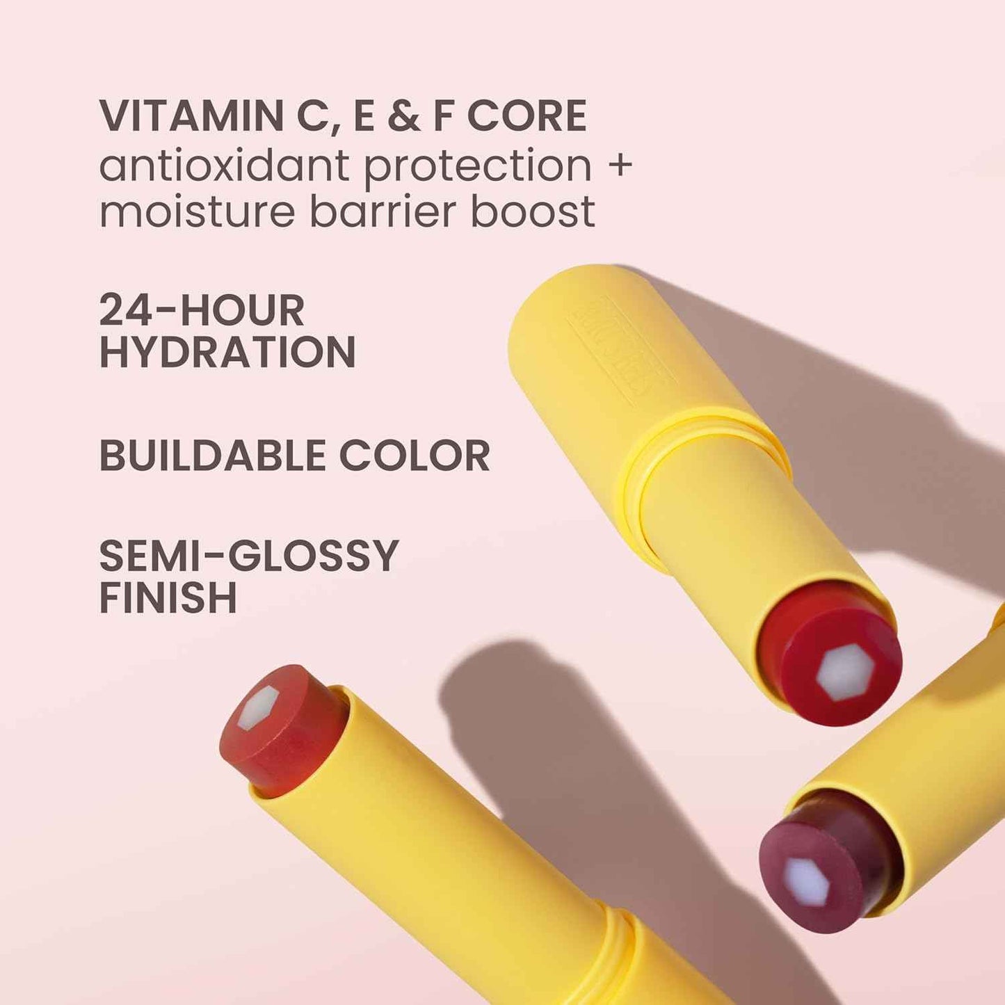 Burt’s Bees Tinted Boosted Balm, Hydrating Tinted Lip Balm with Vitamin C, E, and F Core, 24 Hour Lip Moisturizer with Responsibly Sourced Beeswax, 100% Natural Origin