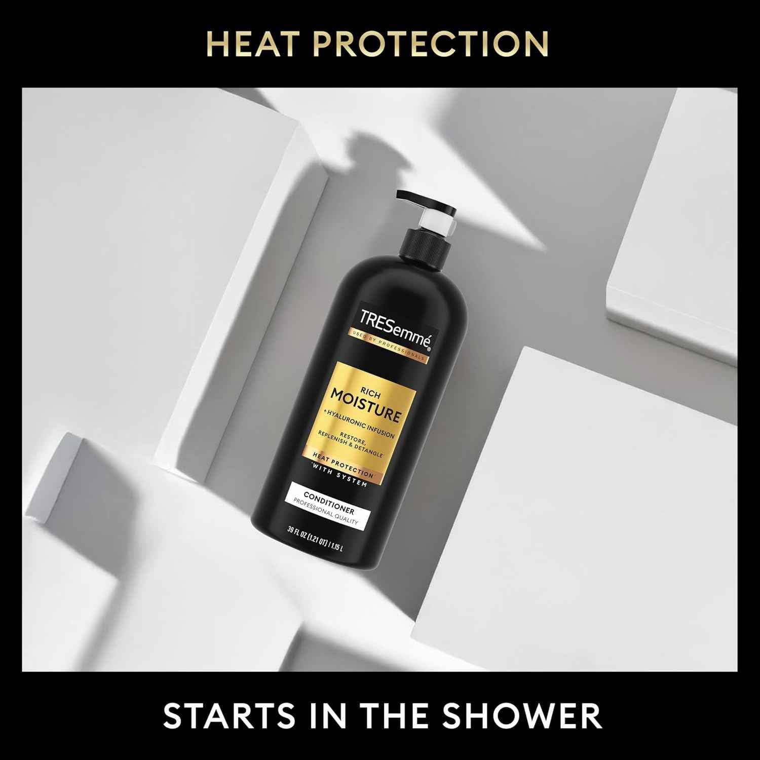 TRESemmé Rich Moisture Moisturizing Conditioner with Pump for Dry Hair Formulated With Pro Style Technology 39 Fl Oz