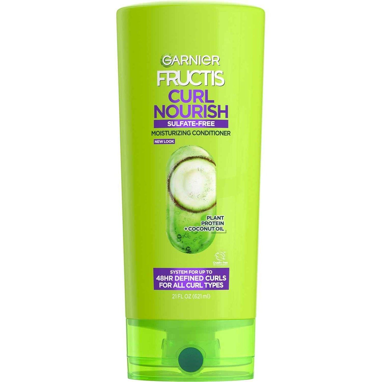 Garnier Fructis Curl Nourish Conditioner, Curly Hair Conditioner with Coconut Oil and Plant Protein, Up to 48HR Defined Curls for all Curl Types