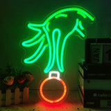 Christmas Neon Sign Dimmable Christmas Neon Lights Led Neon Signs Green Light Up Neon Sign for Bedroom Kids Room Living Room Gift Xmas Party