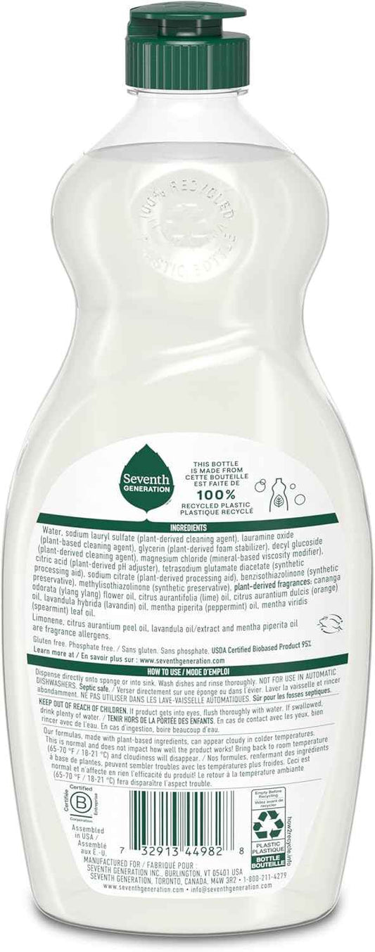 Seventh Generation Dish Soap Liquid Dishwashing Soap Dish Detergent Liquid Soap