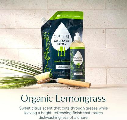 Puracy_Natural_Dish_Soap_Refill_-_Skin-Softening_Plant-Based_Liquid_Dishwashing_Detergent_Soap,_Clean-Rinsing_Water-Sheeting_Formula_(Organic_Lemongrass,_48_fl_oz)