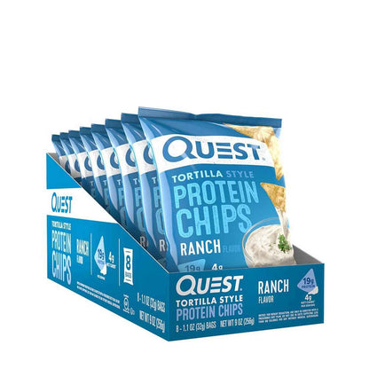 Quest Nutrition Tortilla Style Protein Chips, 20g Protein, 3g Net Carbs, Low Carb, Gluten Free, 1.1 oz