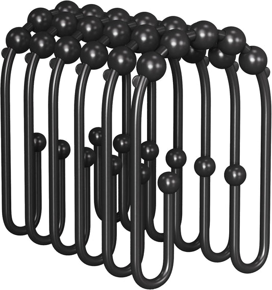 AmazerBath_Shower_Curtain_Hooks_Rings,_Metal_Shower_Curtain_Rings,_Black_Shower_Curtain_Hooks_Rust_Proof_Double_Hook_Shower_Hooks_for_Shower_Curtain_and_Liner,_Shower_Rod_Hooks_Bathroom_12Pcs