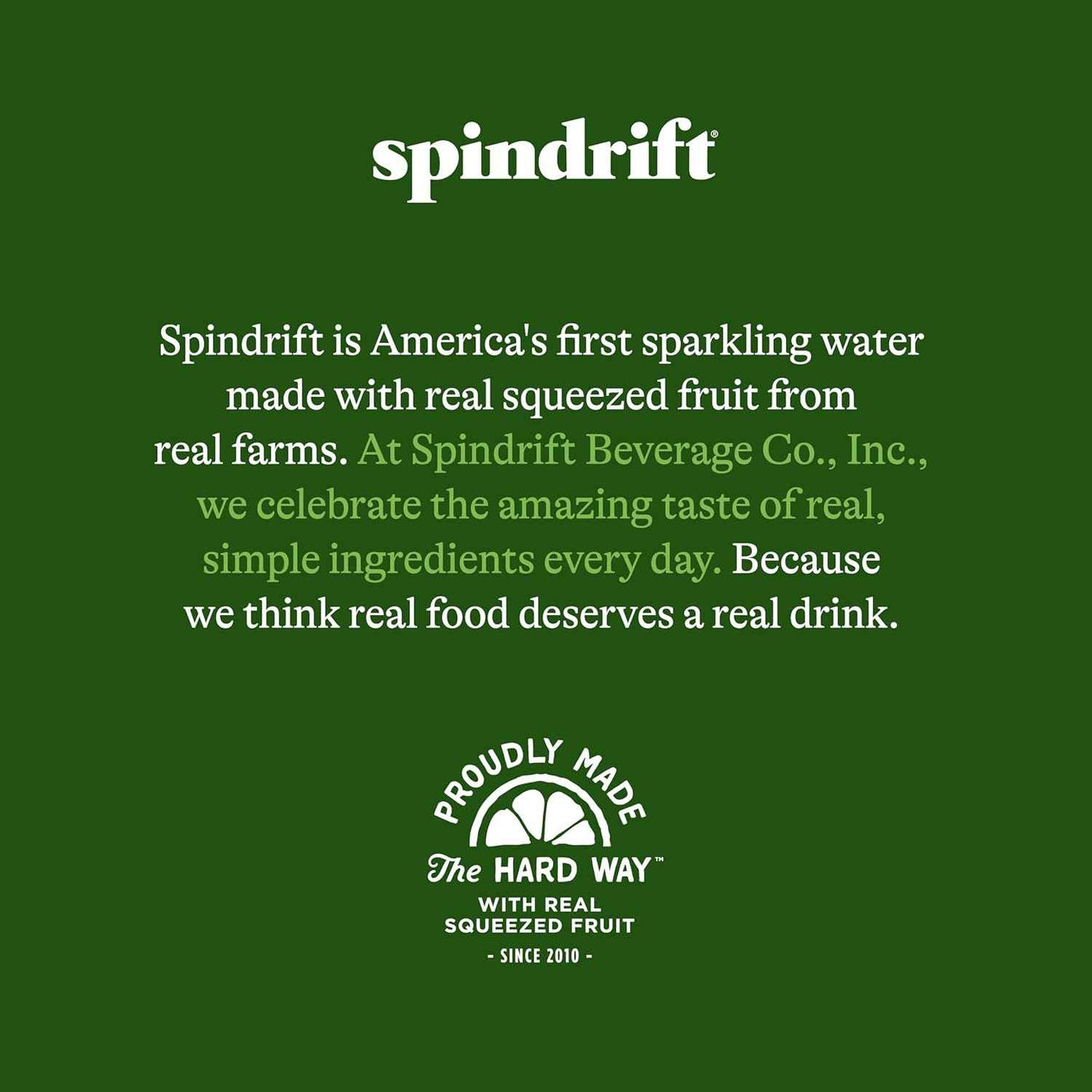 Spindrift Sparkling Water, Made with Real Squeezed Fruit, 12 Fl Oz Cans