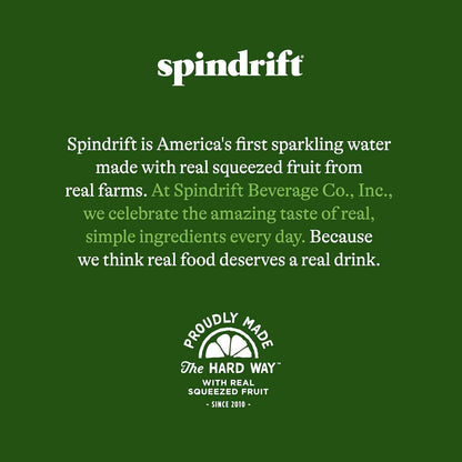 Spindrift Sparkling Water, Made with Real Squeezed Fruit, 12 Fl Oz Cans