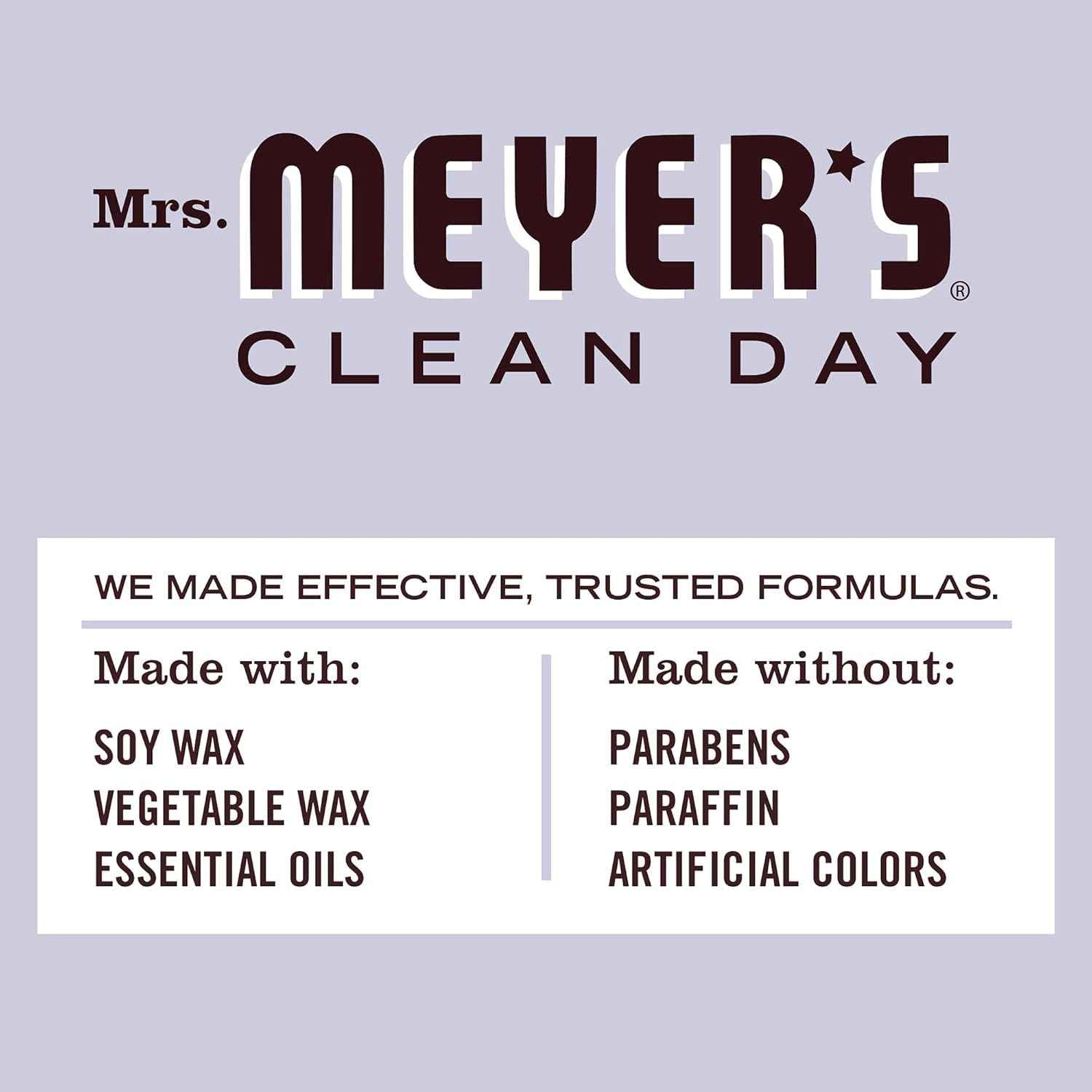 MRS. MEYER'S CLEAN DAY Soy Candle, Garden-Inspired Aromatherapy Homekeeping, 35 Hour Burn Time, Made with Essential Oils