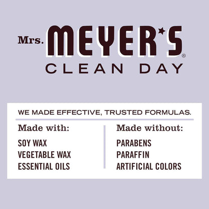 MRS. MEYER'S CLEAN DAY Soy Candle, Garden-Inspired Aromatherapy Homekeeping, 35 Hour Burn Time, Made with Essential Oils