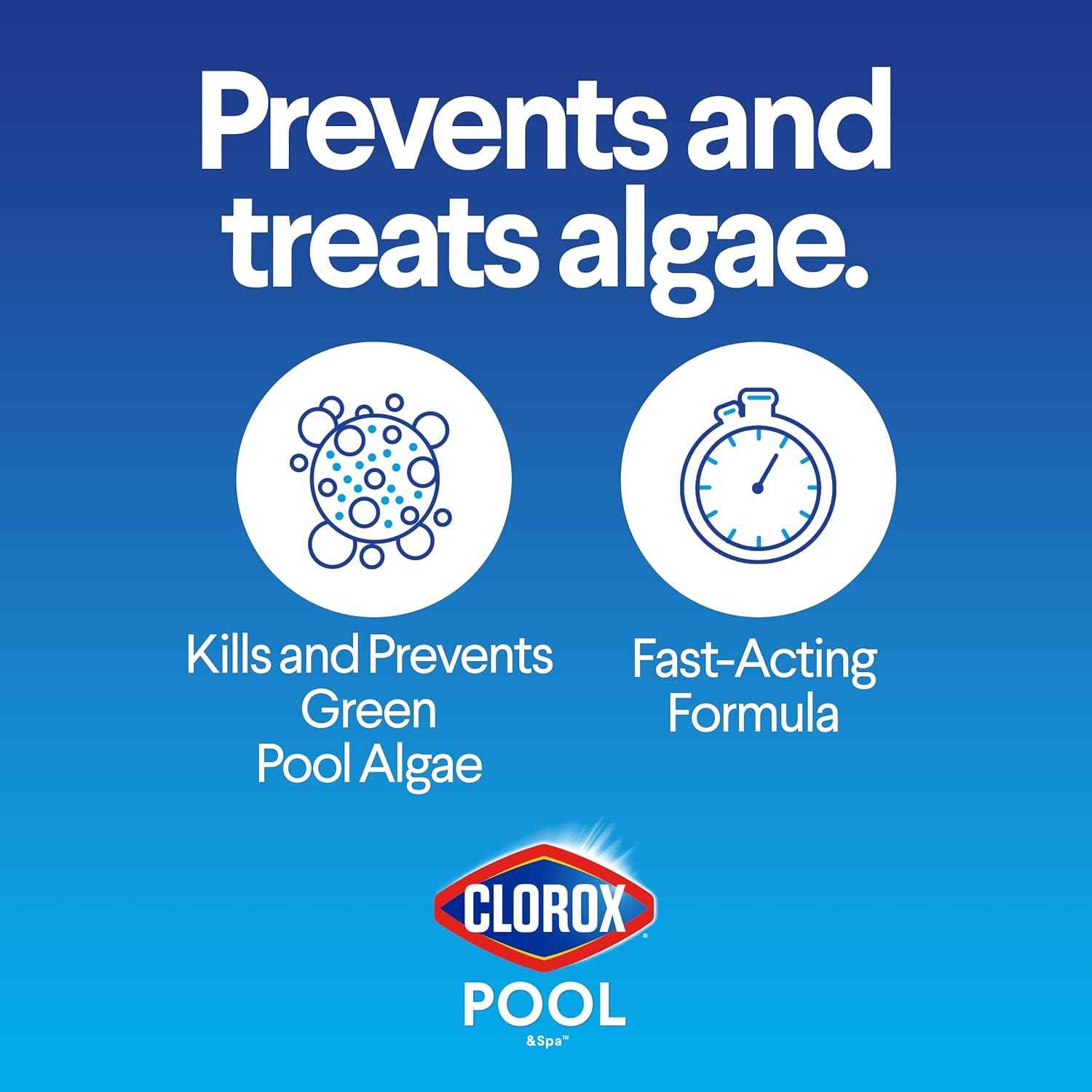 Clorox® Pool&Spa™ Swimming Pool Algaecide, Prevents and Treats Pool Algae, Non-Foaming