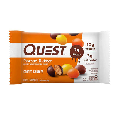 Quest Nutrition Coated Candies, 1g Sugar, 10g Protein, 4g Net Carbs, Gluten Free, Keto Friendly, 12 Count