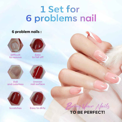 modelones Gel Top Coat, 15 ml 2026 Upgrade Super Shiny Base and Top Coat Set, Soak Off Nail Lamp Acid Free No Wipe Clear Base Top Gel Nail Polish